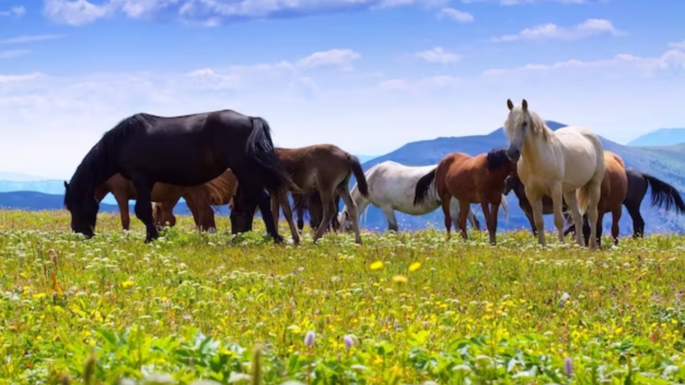 <a href="https://www.freepik.com/free-photo/horses-mountains-meadow_1239473.htm#query=Horses&position=1&from_view=search&track=sph">Image by bearfotos</a> on Freepik